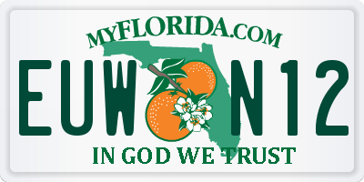 FL license plate EUWN12