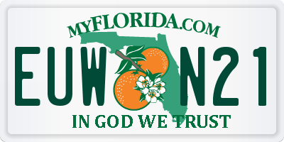 FL license plate EUWN21