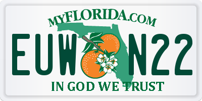 FL license plate EUWN22