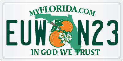 FL license plate EUWN23