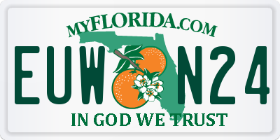 FL license plate EUWN24