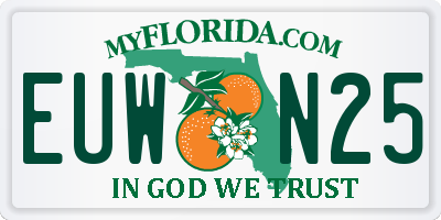 FL license plate EUWN25