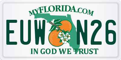FL license plate EUWN26