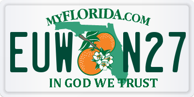 FL license plate EUWN27