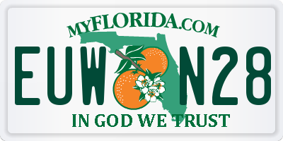 FL license plate EUWN28