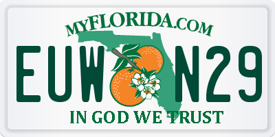 FL license plate EUWN29