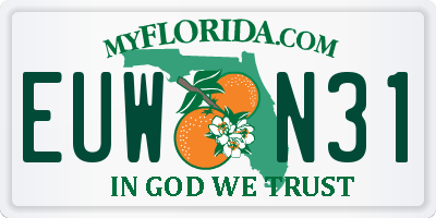 FL license plate EUWN31