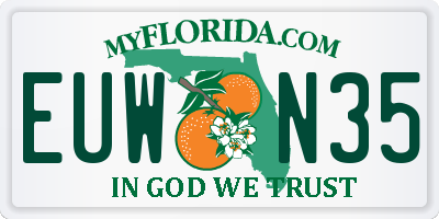 FL license plate EUWN35