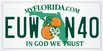 FL license plate EUWN40