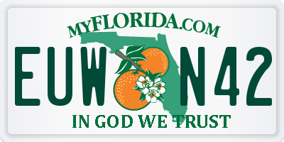 FL license plate EUWN42