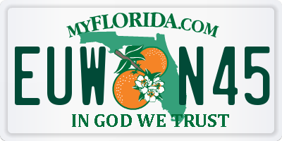 FL license plate EUWN45