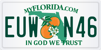FL license plate EUWN46