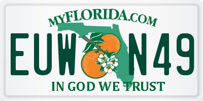 FL license plate EUWN49