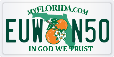 FL license plate EUWN50