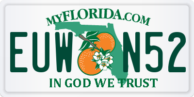 FL license plate EUWN52