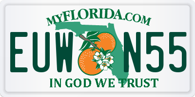 FL license plate EUWN55