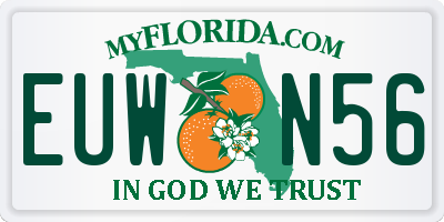 FL license plate EUWN56