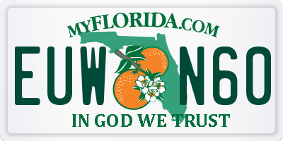 FL license plate EUWN60