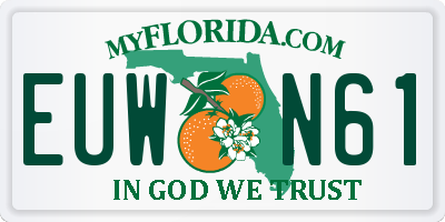 FL license plate EUWN61