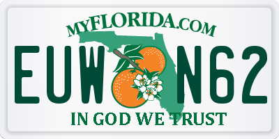 FL license plate EUWN62