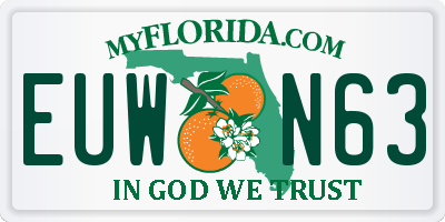 FL license plate EUWN63