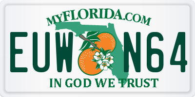 FL license plate EUWN64