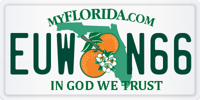FL license plate EUWN66