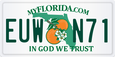 FL license plate EUWN71