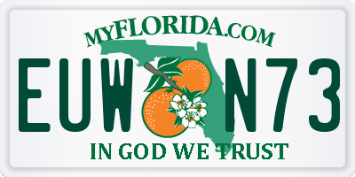 FL license plate EUWN73