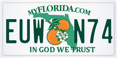 FL license plate EUWN74