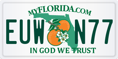 FL license plate EUWN77