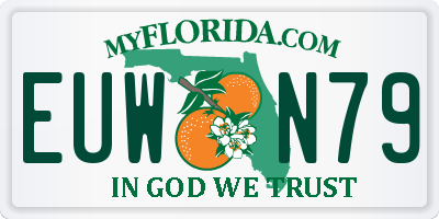 FL license plate EUWN79