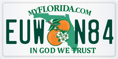 FL license plate EUWN84