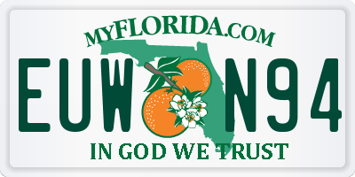 FL license plate EUWN94