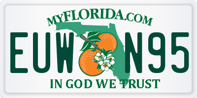 FL license plate EUWN95