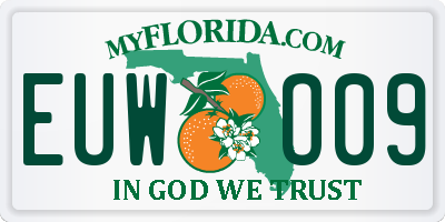 FL license plate EUWO09