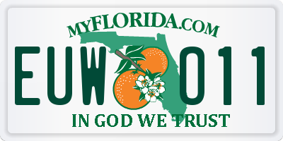 FL license plate EUWO11