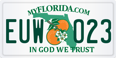 FL license plate EUWO23