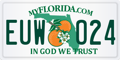 FL license plate EUWO24
