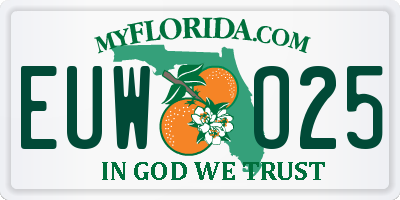 FL license plate EUWO25