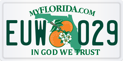 FL license plate EUWO29