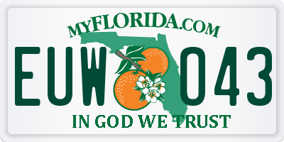 FL license plate EUWO43