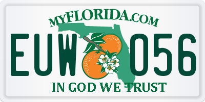 FL license plate EUWO56
