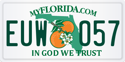 FL license plate EUWO57