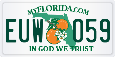 FL license plate EUWO59