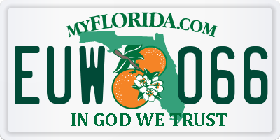 FL license plate EUWO66