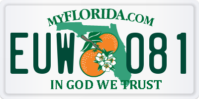 FL license plate EUWO81