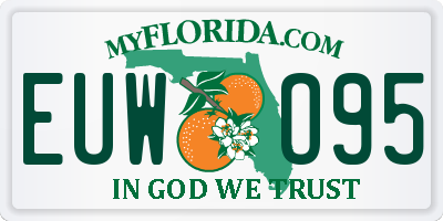FL license plate EUWO95