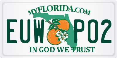 FL license plate EUWP02