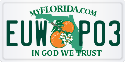 FL license plate EUWP03